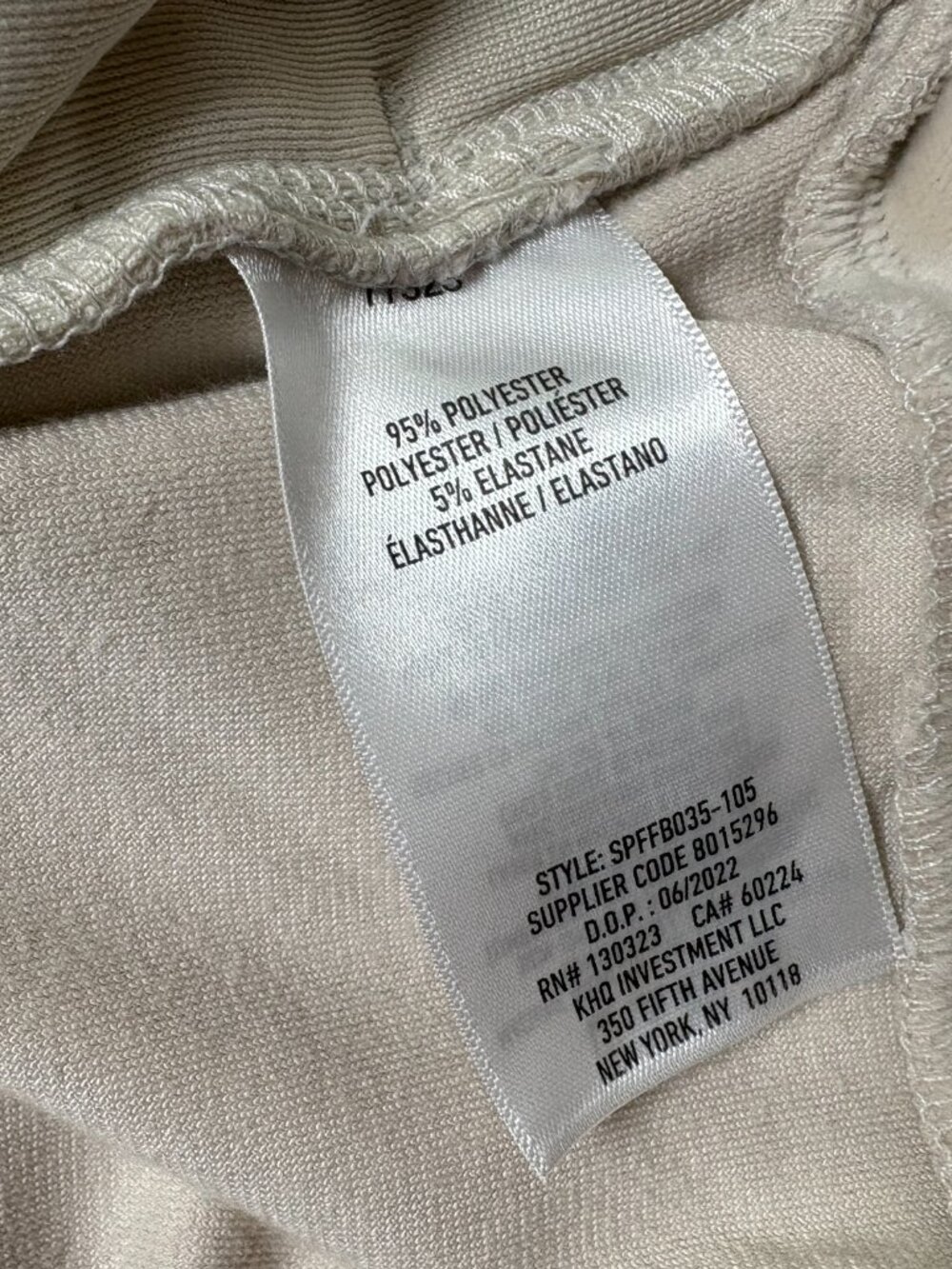 Spyder Velour Mock Neck Full Zip Jacket Cream Tan Beige Athleisure Cozy Plush M - Picture 8 of 8